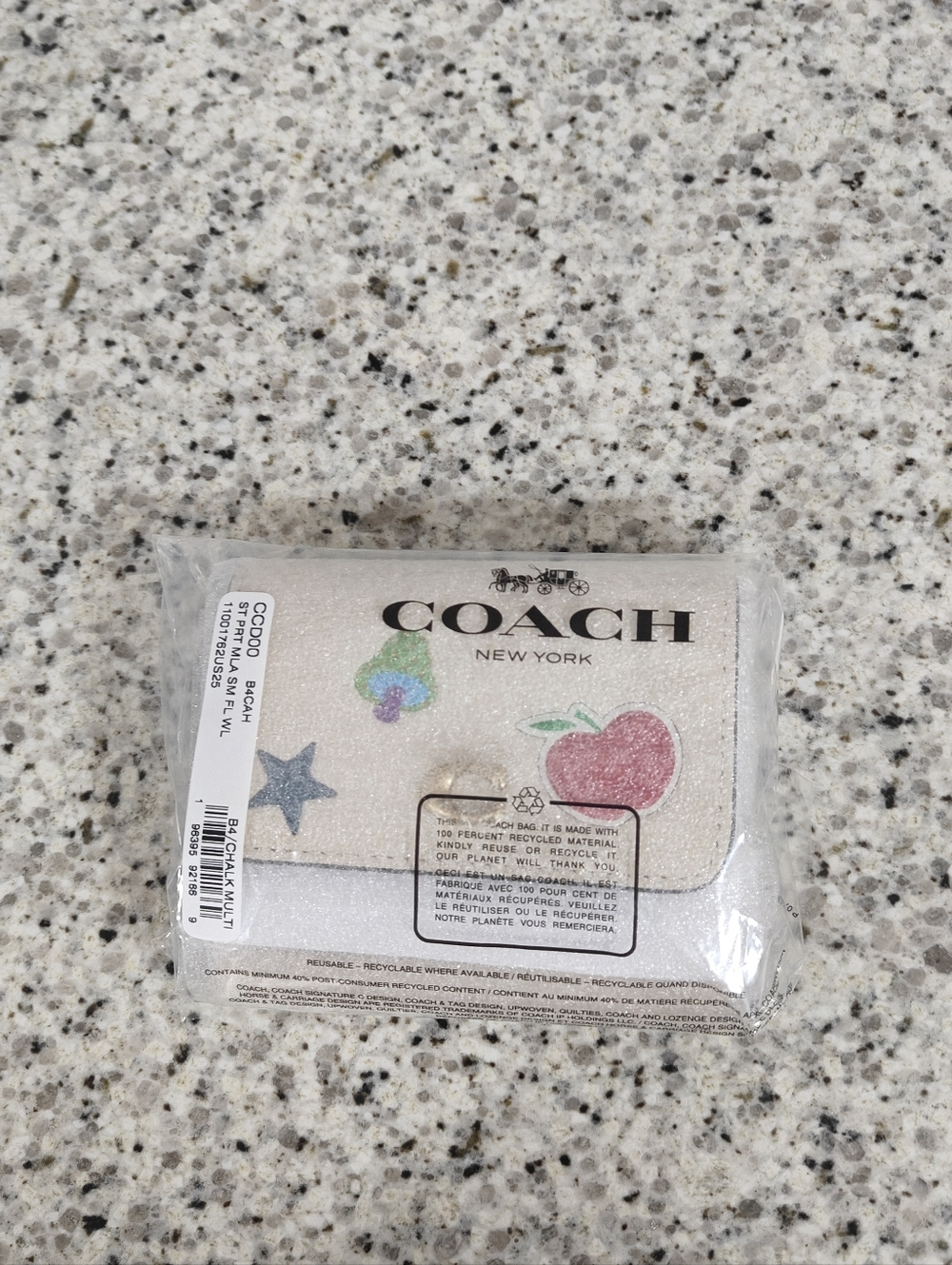 Coach Mila Small Flap Wallet With Sticker Print